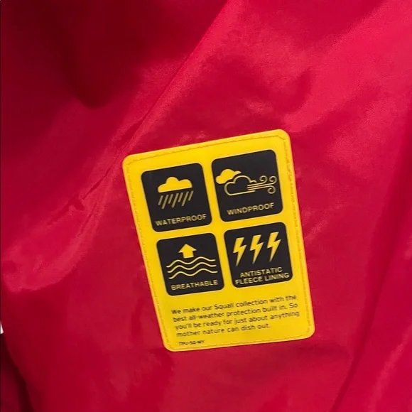 Lands' End Red Lined Raincoat - Picture 5 of 7